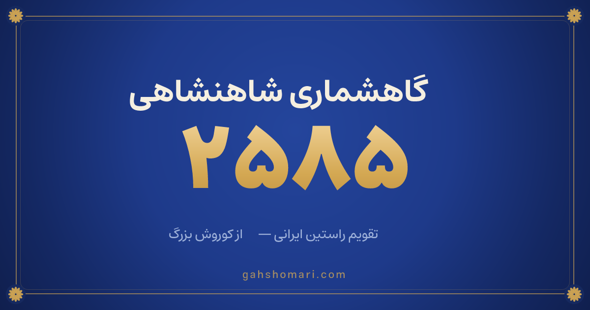 3 Bahman 2583 Shahanshahi = 3 Bahman 1403 Shamsi — Persian Imperial calendar card